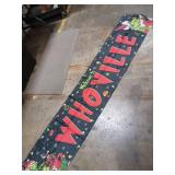 Large Welcome To Whoville Grinch Fence Banner 98 x 20in