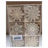 Wooden Snowflake Ornaments 30pcs