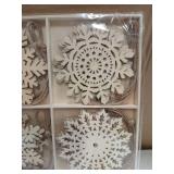 Wooden Snowflake Ornaments 30pcs