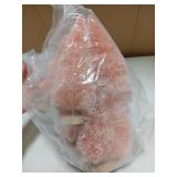 Mini Sisal Snow Frost Christmas Trees Pink Bottle Brush Trees 4pcs