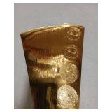 CRASPIRE 96pcs Gold Foil Certificate Seals Bow Embossed Gold Certificate Seals 2" Round Self Adhesive Embossed Stickers for Invitations Graduation Monogram Seals