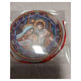 Holy Family Stained Glass Style Ornament