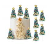 Mini Christmas Tree Cake Toppers Set