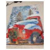 Red Truck Winter Scene Holiday Garden Flag