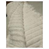 White Faux Fur Throw Blanket