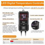 hygger Aquarium Heater 300W/500W/800W/1000W, Submersible Fish Tank Heater with Digital LED Controller and Intelligent Leaving Water Automatically Stop Heating System, for Freshwater and Saltwater