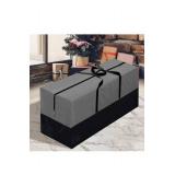 Christmas Tree Storage Bag, Fits Up to 10 Ft Tall Artificial Trees, Heavy Duty 600D Oxford Skeleton Storage Box with Reinforced Handles, Zipper, Transparent Pocket, Gray