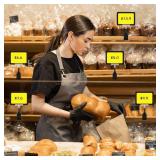 SATINIOR 15 Set Acrylic Sign Holder with Clamp, 6 x 9 Inch Double Head Display Clips with PVC Card Protector, Rotating Sign Price Tag Clip, Display for Price Tag Store Office Supermarket(Black)