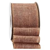 Natural Burlap Wire Edge Ribbon Roll 2.5"x25 Yards