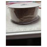 Natural Burlap Wire Edge Ribbon Roll 2.5"x25 Yards