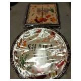 TSJLIKI 48PCS Rosh Hashanah Disposable Plates and Napkins Sets - Jewish New Year Decorations for Dinner Party