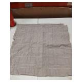 MIULEE Decorative Linen Check Euro Shams Throw Pillow Covers Neutral Farmhouse Vintage Pillow Covers 22x22 Set of 2 Boho Modern Winter Home Decor for Sofa Couch Bedroom Cushion Tan Taupe