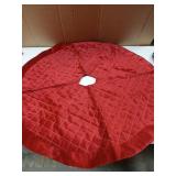 Red Christmas Tree Skirt 35in