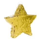 Sparkle and Bash Gold Star Pinata - 13 x 13 x 3 In, Gold - Birthday Pinata for Baby Shower, Gender Reveal & Mexican Theme Party Decorations