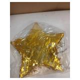 Sparkle and Bash Gold Star Pinata - 13 x 13 x 3 In, Gold - Birthday Pinata for Baby Shower, Gender Reveal & Mexican Theme Party Decorations