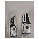 Copper Tech Ladies Golf Gloves Women Right Handed Golfer or Left Handed Golfer 2 Pack (White/Black, Small, [Right Hand] for Left Handed Golfers)