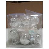 Clear Ball Ornaments Filled with Decor