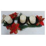 Christmas Decor Battery Operated Candles on Holder