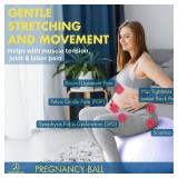 ProBody Pilates Pregnancy Ball - Yoga Ball for Pregnancy with Book, Prenatal, Labor & Postnatal Maternity Exercise (Lilac, 75 cm)