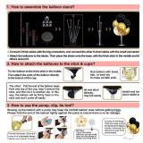 TONIFUL 4 Set Black Gold Balloon Centerpieces for Table,Balloon Stand Kit for Black Gold Party Decor 40th 50th 60th 70th Birthday Decorations Halloween Anniversary Graduation Decorations 2025