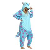 NAITOKE Adult Animal Onesie Halloween Costume Cosplay One-Piece Pajamas Women Man Teens Blue Purple, S