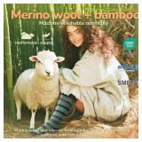 3 pair Iambamboo Merino Wool Compression Socks for Women Men, 15-20 mmHg Graduated, Soft & Breathable for Nurses, Running Athletic, Travel, Pregnancy S/M (Red&Yellow&Blue)