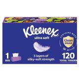 Kleenex Ultra Soft 3-Ply Facial Tissue - 120ct