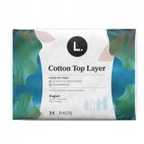 L. Cotton Top Layer Super Pads - 24 Count