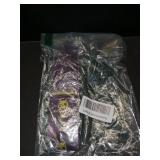 DJMANMENGG Kira Yoshikage Cospaly Tie Anime JoJo Merch Bizarre Adventure Tie For Unisex Tie Clip (Zipper style (Purple)