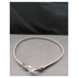 Tanpie Skinny Waist Belt of Women Elastic Metal Stretch Chain Belt Silver Small