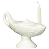 Prestige Medical Large Ceramic Florence Nightingale Graduation Lamp with Wax Candle (Color: Off-White)