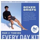 Pair of Thieves Soft Cotton Boxer Briefs for Men Pack (4 Pack) - Tagless Mens Underwear for All-Day Comfort and Support - Large - Dark Navy