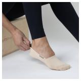 Cloud Organic Terry No Show Socks Non Slip Loafer Sneaker Flats Boat Shoe Invisible Low Cut Cotton Socks For Men and Women Organic Beige_5Pack