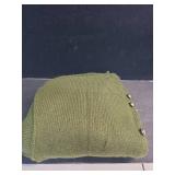 Saodimallsu Womens Oversized Cardigans Button Up Long Lantern Sleeve Chunky Knit Casual Soft Fall Sweater Coats Army Green, Medium