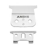 Andis T-Blade Replacement for T-Outliner, GTO, GO, and SLS Trimmers - Close Cutting, Zero Gapped, Silver