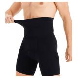 TAILONG Mens Shapewear Tummy Control Underwear Compression Shorts Slimming Body Shaper Leg Boxer Briefs Black, M