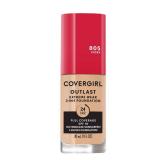 Covergirl Outlast Extreme Wear 3-in-1 Full Coverage Liquid Foundation, SPF 18 Sunscreen, Ivory, 1 Fl. Oz.