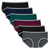 INNERSY Womens Underwear Cotton Hipster Panties Regular & Plus Size 6-Pack(Contrasting Dark Vintage,X-Large)