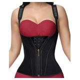SHAPSHE Waist Trainer for Women, Tummy Control Sports Girdle, Workout Body Shaper with Adjustable Shoulder Strap, XL
