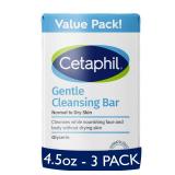 CETAPHIL Gentle Cleansing Bar, 4.5 oz Bar (Pack of 3), Nourishing Cleansing Bar For Dry, Sensitive Skin, Non-Comedogenic, Non-Irritating For Sensitive Skin