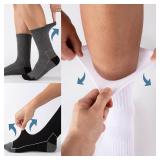 COOVAN Mens Cotton Crew Socks 5 Pack Athletic Breathable Sport Work Running Socks 5 Pairs