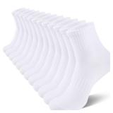 eallco Mens Ankle Cotton Socks Quarter Thin Ankle High Short Casual Comfortable Mid Crew Socks 6 Pairs