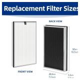 112 Air Purifier Replacement Filter: Compatible with MA Series 112 Air Purifier V2.0, 3 in 1 Pre-filter, Pleated Filter and Activated Carbon Filter, 2 Pack