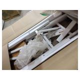 Buylateral Set of 2 Virginia Farmhouse Solid Wood Cross Back Bar Height Barstools White