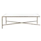 Safavieh Jessa Round Coffee Table with Open Shelf, White Brass