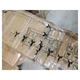 Honduras 58 in. Rustic Oak Wood Writing Desk with Adjustable Shelves