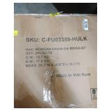 19.5 in Seat Height Upholstered Solid Wood Full Back Dining Chair (Set of 2)