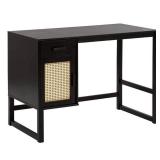 Talo 43.5 in. W Desk with Closed Storage and Drawer, Espresso