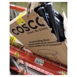 COSCO 24  Vinyl Padded Folding Stool  Black  4-Pack