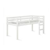 Dorel Milton Engineered Wood Loft Bed Space-Saving  Twin  White
